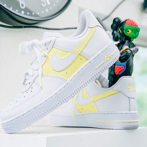 Custom Air Force 1 - Light Yellow "50/50"